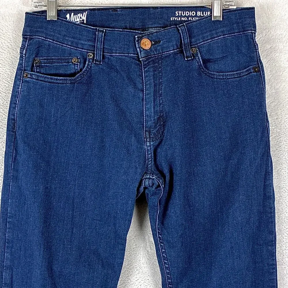 Mugsy Jeans Mens 32x32 Studio Blues Stretch Slim Straight Preppy Going Out